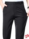Plus Size Trousers Men Business Suit Pants Stretch Formal Dress Pants Big Man Classic Black Trousers