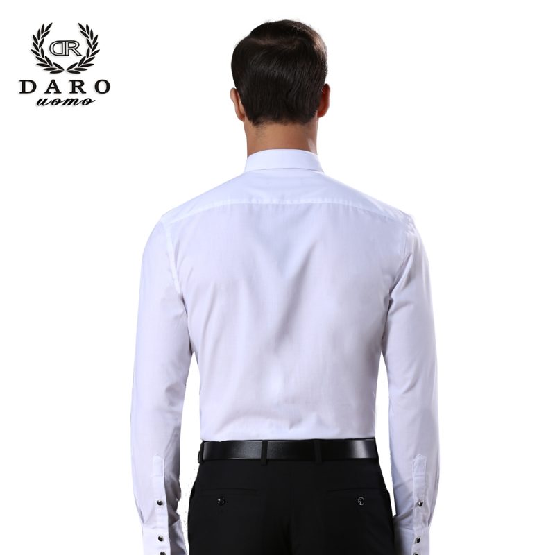 2023 DR DARO UOMO Mens shirts white tuxedo shirt party wedding shirt 883-white - Image 2