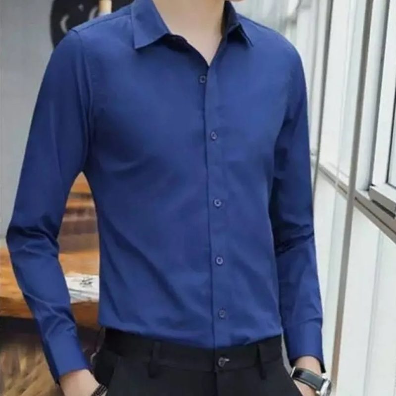 Trendy Long Sleeve White Shirt For Men Autumn Fashion Slimming Business Casual Korean Style Smart Professional Dress Shirt - Image 2