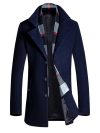 NEW Men Winter Warm fashion Trench Wool top Coat Slim Fit Casual Reefer Jackets Solid Breasted Peacoat parka dropshipping