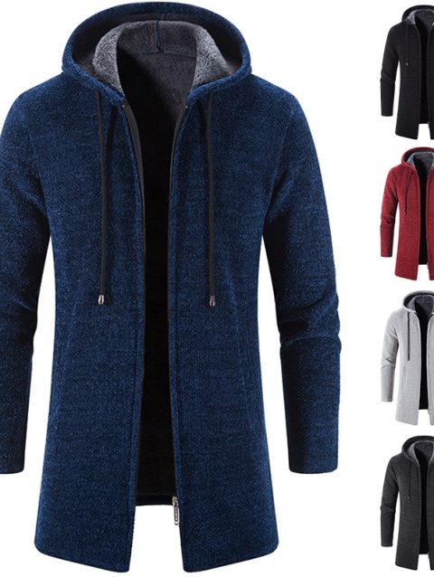 Men's Sweaters Coat Autumn Winter New Hot Warm Zipper Medium Long Cardigan Sweaters Man Casual Knitwear Sweatercoat mens clothes