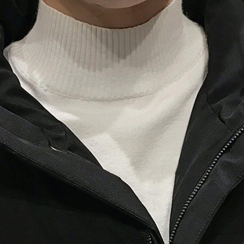 Men Cotton Coat With High Collar Mid length Men's Winter Jacket Men's Padding Hooded Down Coat Long Padding - Image 4