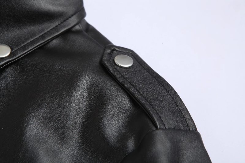 2023 Mens Fashion Leather Jacket Slim Fit Stand Collar PU Jacket Male Anti-wind Motorcycle Lapel Diagonal Zipper Jackets Men - Image 4