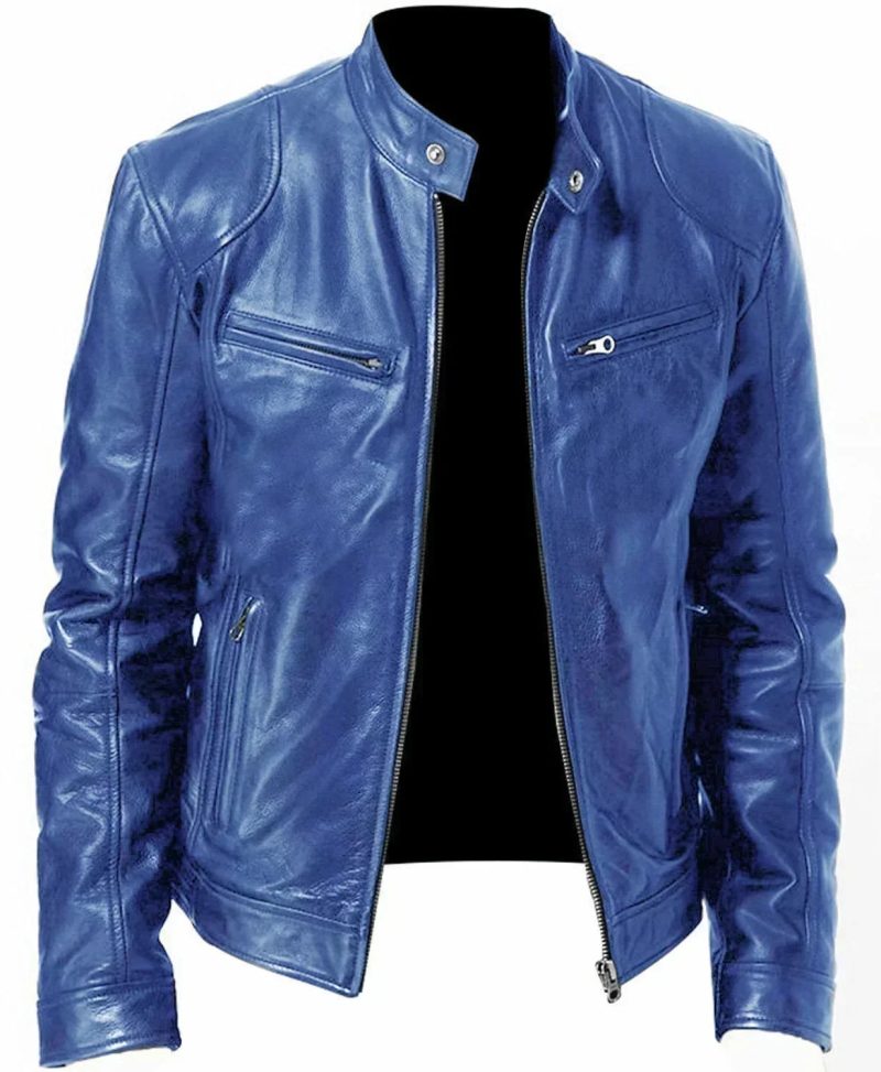 2025 Leather Motorcycle Jacket Men Stand Collar Casual Slim Short-Coat PU Jacket Autumn Winter Windproof Leather Coat Blazer Men - Image 10