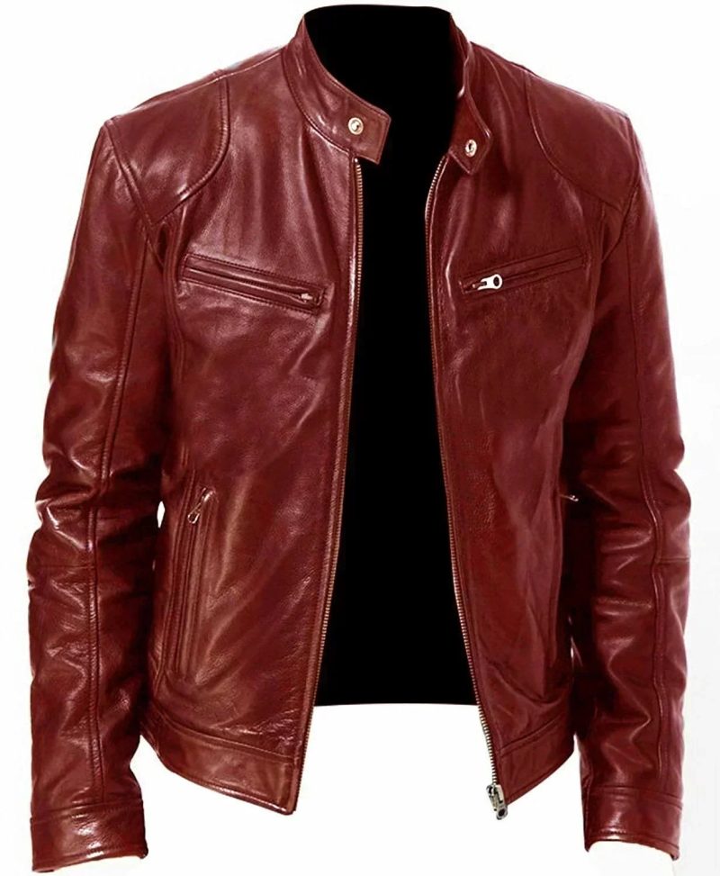 2025 Leather Motorcycle Jacket Men Stand Collar Casual Slim Short-Coat PU Jacket Autumn Winter Windproof Leather Coat Blazer Men - Image 14