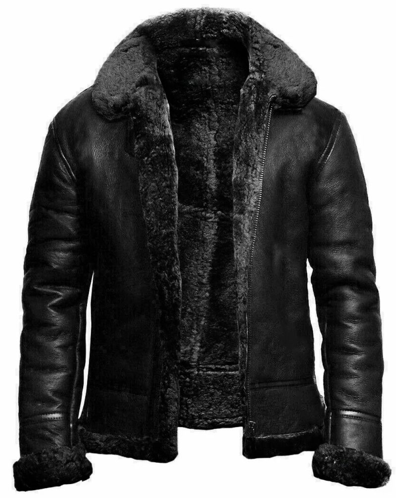 Cross-Border Trade Autumn/Winter Fleece-Lined Lapel Loose-Fit Zippered Casual Straight Bottom PU Fashionable Men's Wear - Image 7