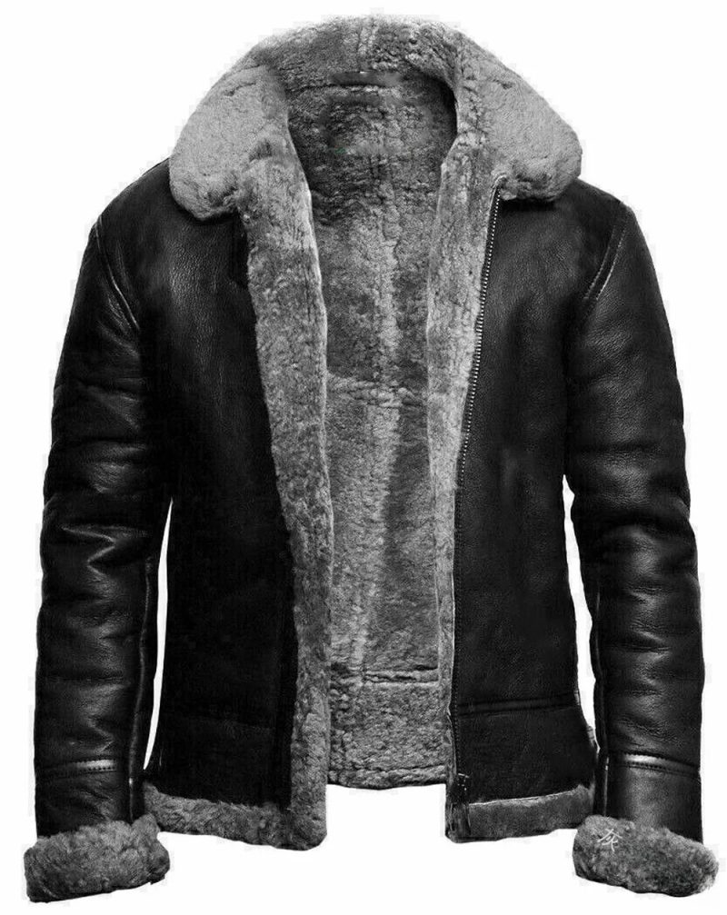 Cross-Border Trade Autumn/Winter Fleece-Lined Lapel Loose-Fit Zippered Casual Straight Bottom PU Fashionable Men's Wear - Image 8