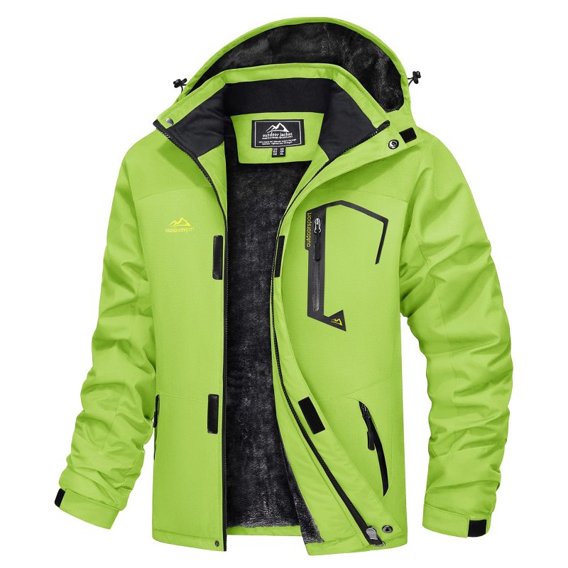 MAGCOMSEN Men's Hooded Fleece Ski Jacket Waterproof Thermal Thick Warm Parka Coats Winter Snow Jacket - Image 10