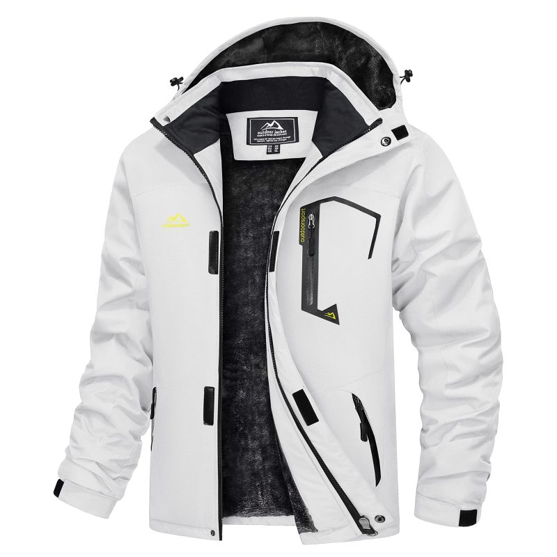 MAGCOMSEN Men's Hooded Fleece Ski Jacket Waterproof Thermal Thick Warm Parka Coats Winter Snow Jacket - Image 12