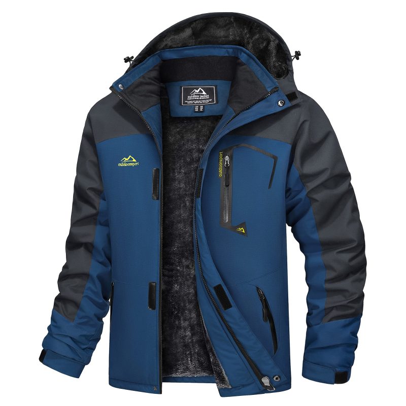 MAGCOMSEN Men's Hooded Fleece Ski Jacket Waterproof Thermal Thick Warm Parka Coats Winter Snow Jacket - Image 13