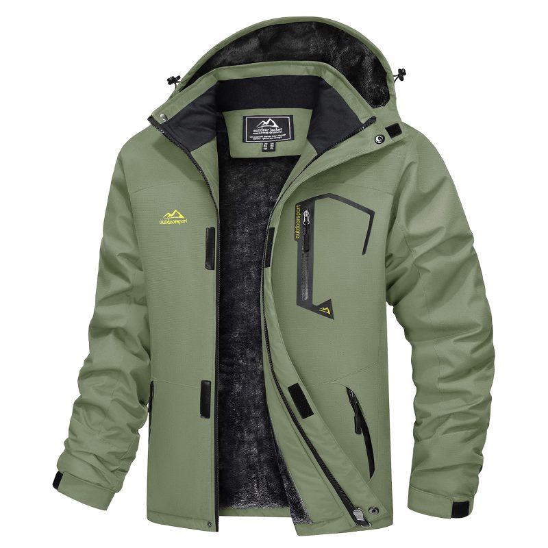MAGCOMSEN Men's Hooded Fleece Ski Jacket Waterproof Thermal Thick Warm Parka Coats Winter Snow Jacket - Image 15