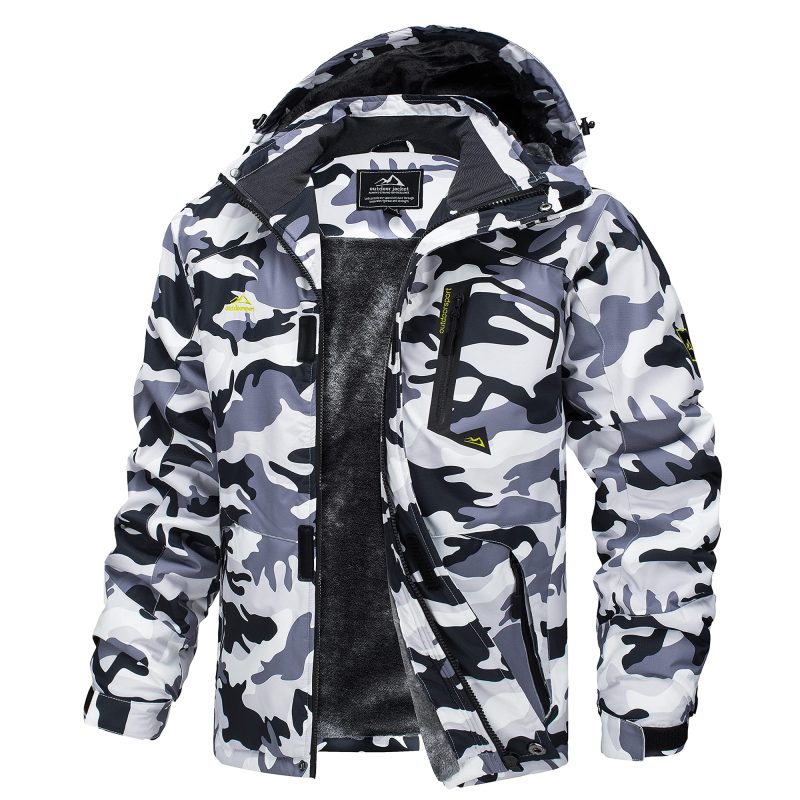 MAGCOMSEN Men's Hooded Fleece Ski Jacket Waterproof Thermal Thick Warm Parka Coats Winter Snow Jacket - Image 16