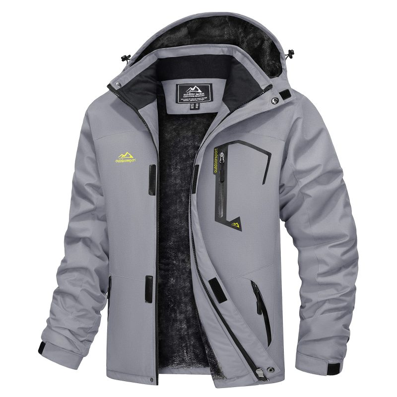 MAGCOMSEN Men's Hooded Fleece Ski Jacket Waterproof Thermal Thick Warm Parka Coats Winter Snow Jacket - Image 17