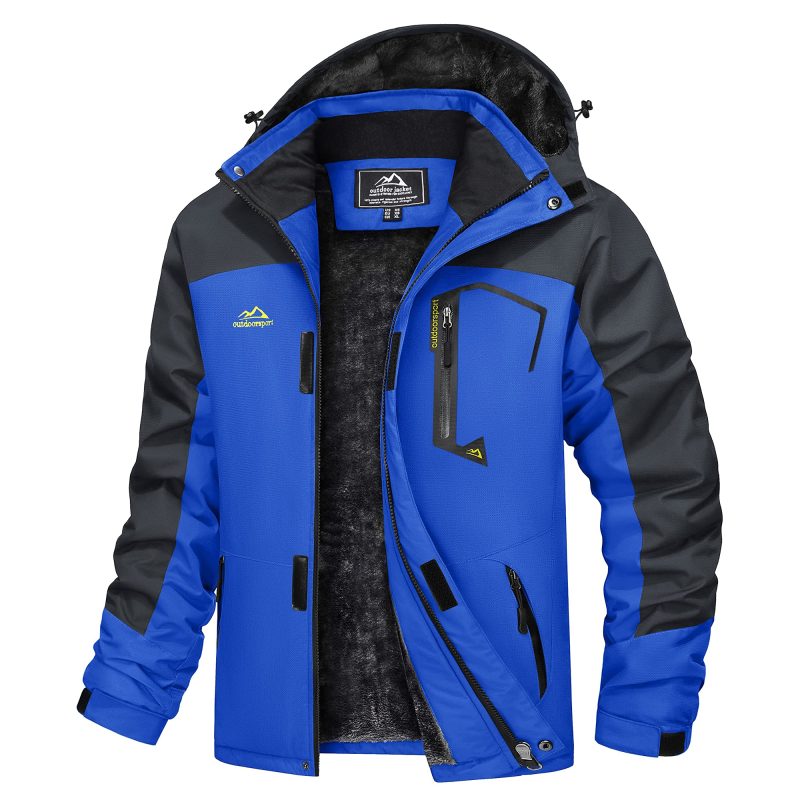 MAGCOMSEN Men's Hooded Fleece Ski Jacket Waterproof Thermal Thick Warm Parka Coats Winter Snow Jacket - Image 19