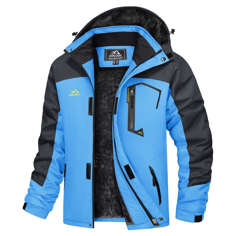 MAGCOMSEN Men's Hooded Fleece Ski Jacket Waterproof Thermal Thick Warm Parka Coats Winter Snow Jacket - Image 20