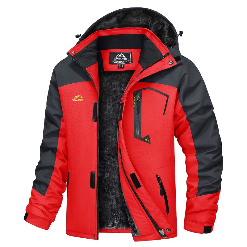 MAGCOMSEN Men's Hooded Fleece Ski Jacket Waterproof Thermal Thick Warm Parka Coats Winter Snow Jacket - Image 21