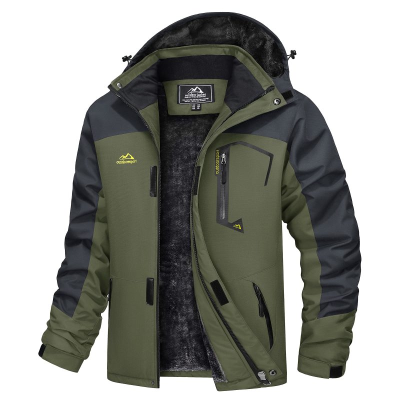 MAGCOMSEN Men's Hooded Fleece Ski Jacket Waterproof Thermal Thick Warm Parka Coats Winter Snow Jacket - Image 24