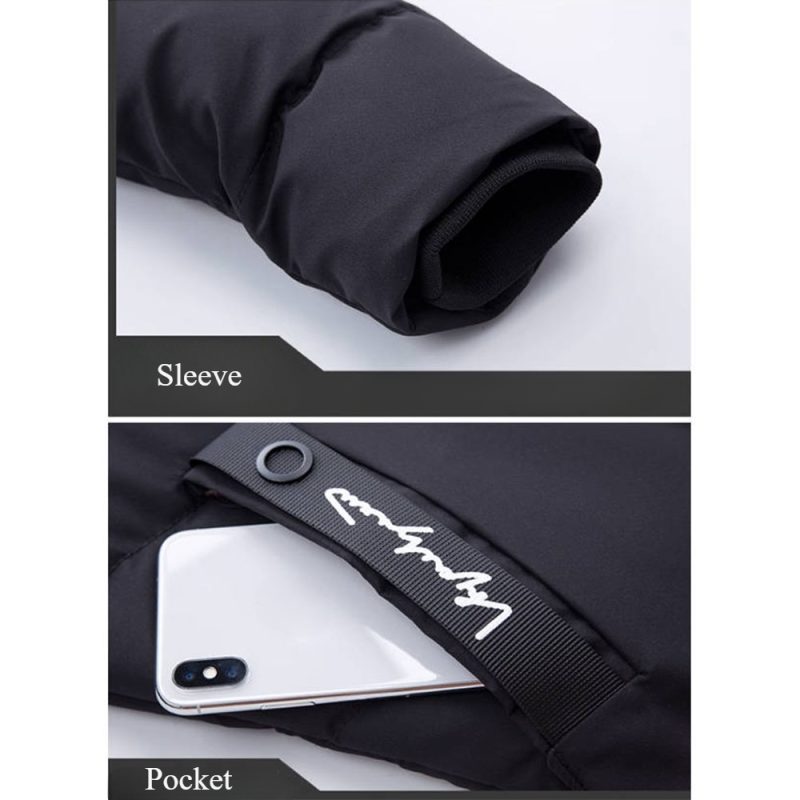Winter Fleece Men's Long Parkas Jacket Fashion Men Fur Collar Thermal Parka Coats Casual Warm Windbreaker Padded Male Clothing - Image 4