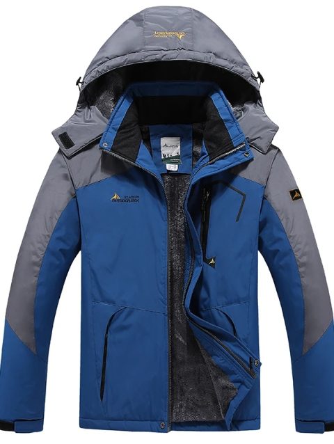 Outdoor plus cashmere Jacket three-dimensional lock temperaturecold warm waterproof wind waterproof fabric ventilation coat