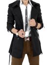 Men's Windbreaker Jacket Vintage Black Khaki Spring Autumn Business Trench Male Double Breasted Retro Classic Long Coat Thick