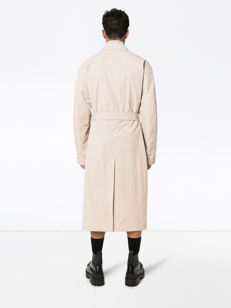 Mens Spring Autumn Windbreak Overcoat Long Trench Coats with Belt Male Pea Coat Men Double Breasted Peacoat - Image 2