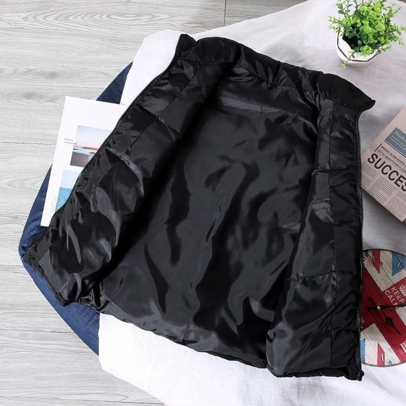 White Vest Jacket Men Slim Fit Stand Collar Sleeveless Puffer Jackets Spring Autumn Casual Waistcoat Men Warm Coat 2023 Trends - Image 6