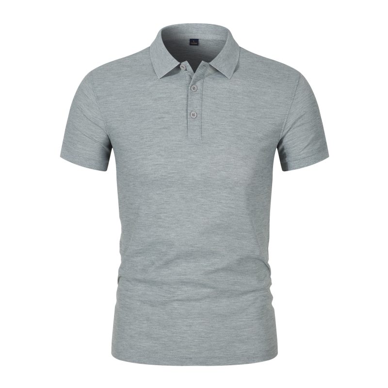Men's Lapel Summer Short Sleeved Polos Shirt Casual Ribbed Breathable High-Quality Top Loose Fitting Work Clothes shirts for men - Image 4