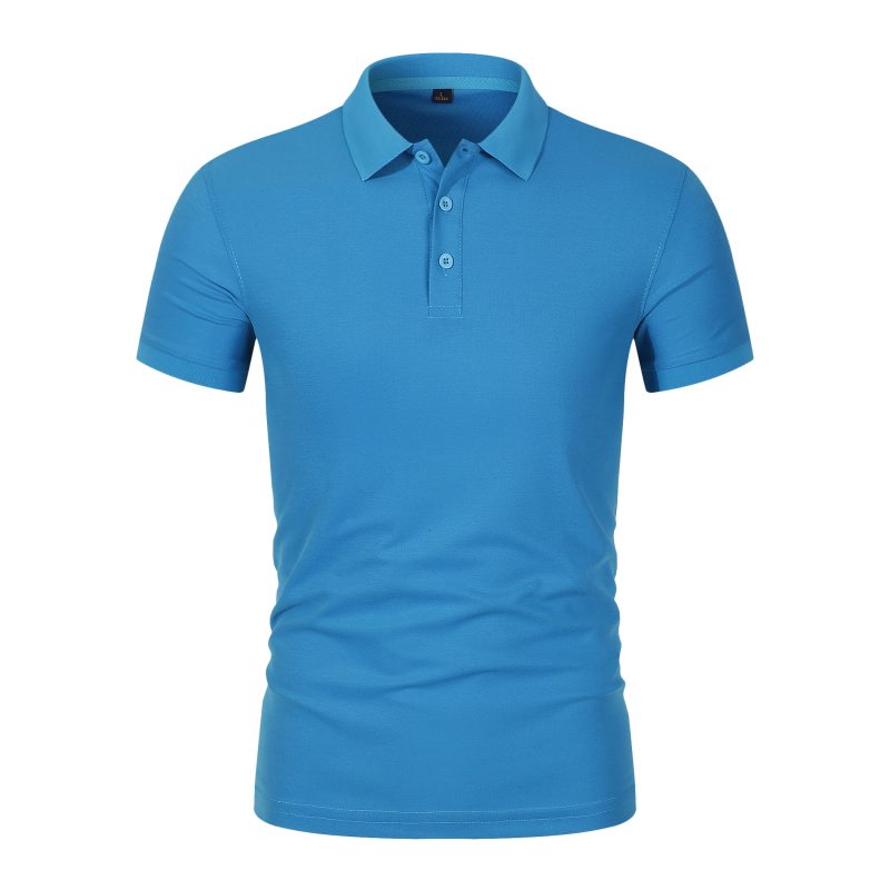 Men's Lapel Summer Short Sleeved Polos Shirt Casual Ribbed Breathable High-Quality Top Loose Fitting Work Clothes shirts for men - Image 6