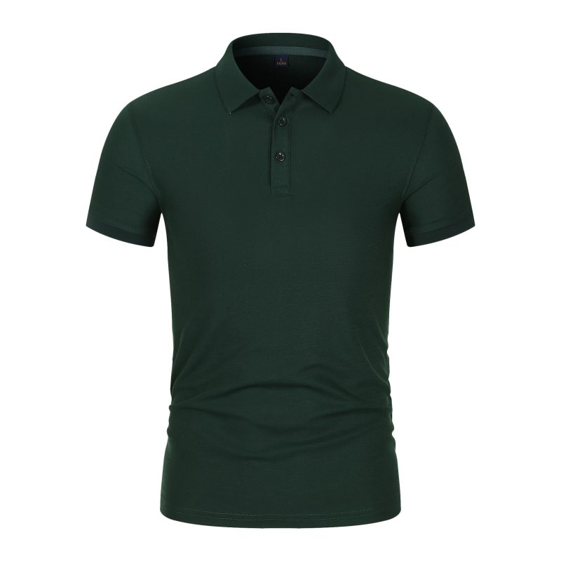 Men's Lapel Summer Short Sleeved Polos Shirt Casual Ribbed Breathable High-Quality Top Loose Fitting Work Clothes shirts for men - Image 7