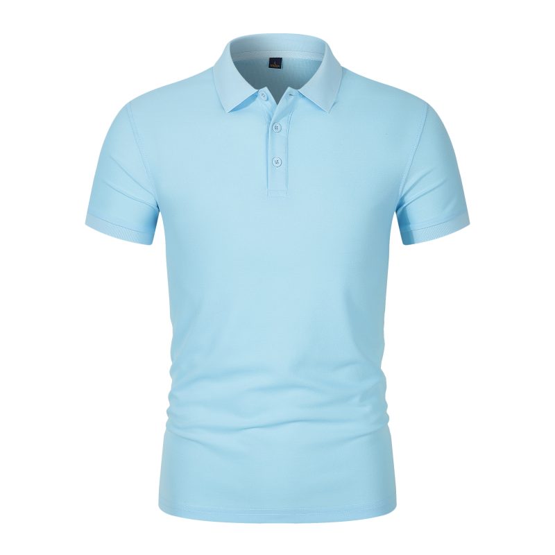 Men's Lapel Summer Short Sleeved Polos Shirt Casual Ribbed Breathable High-Quality Top Loose Fitting Work Clothes shirts for men - Image 10
