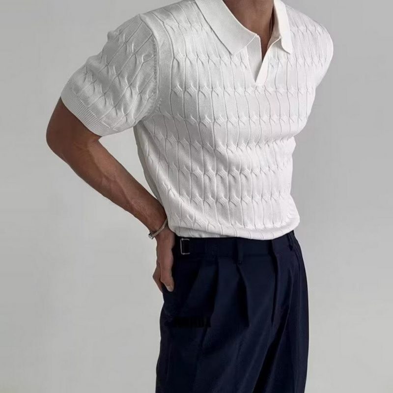 Men T Shirt Solid Color Striped O-neck Short Sleeve Streetwear Casual Men Clothing Summer 2023 Fitness Fashion Tee Tops