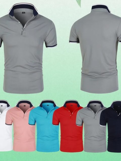 2023 Summer New Men's Casual Short-sleeved Polo Shirt Fashion Lapel T-shirt Breathable Men's Shirt Fashion Street Clothing