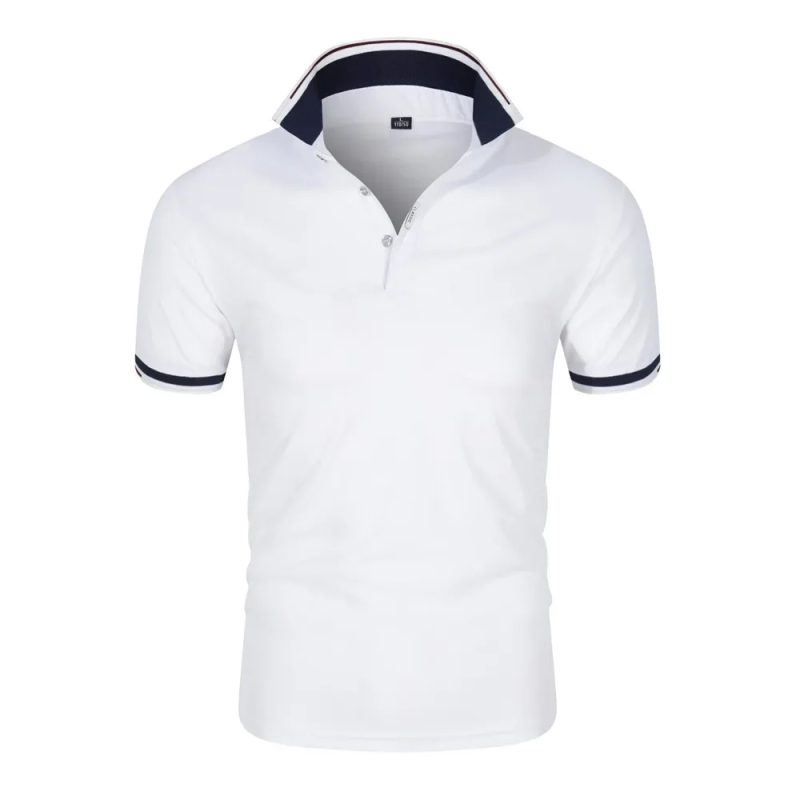 2023 Summer New Men's Casual Short-sleeved Polo Shirt Fashion Lapel T-shirt Breathable Men's Shirt Fashion Street Clothing - Image 2