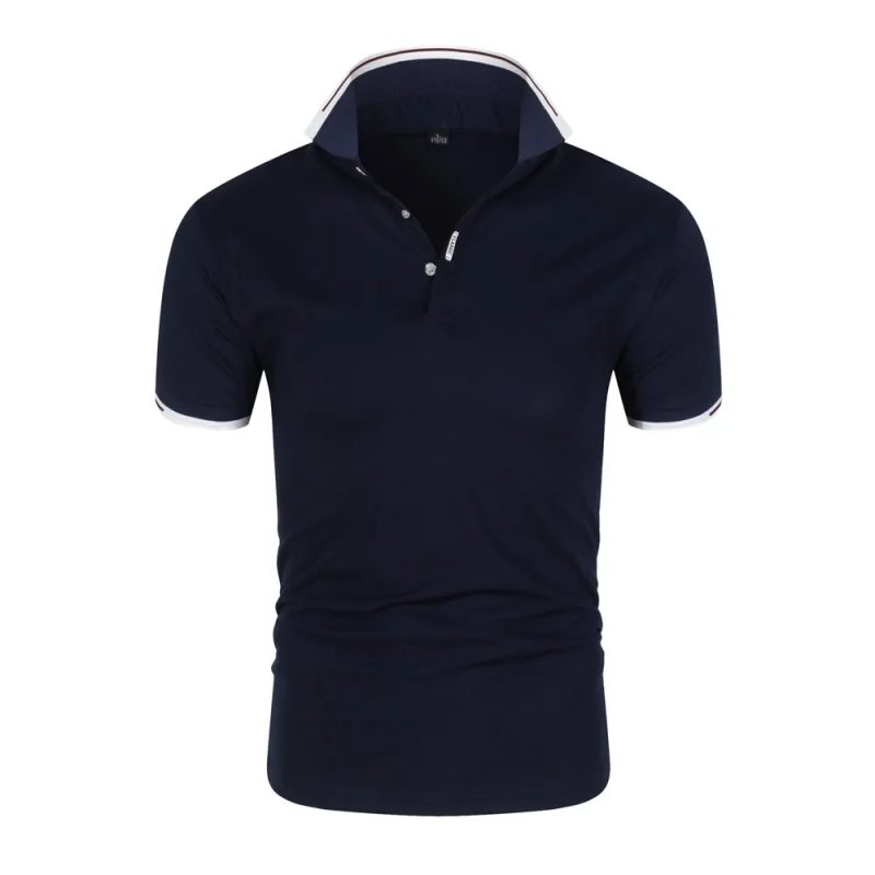 2023 Summer New Men's Casual Short-sleeved Polo Shirt Fashion Lapel T-shirt Breathable Men's Shirt Fashion Street Clothing - Image 3
