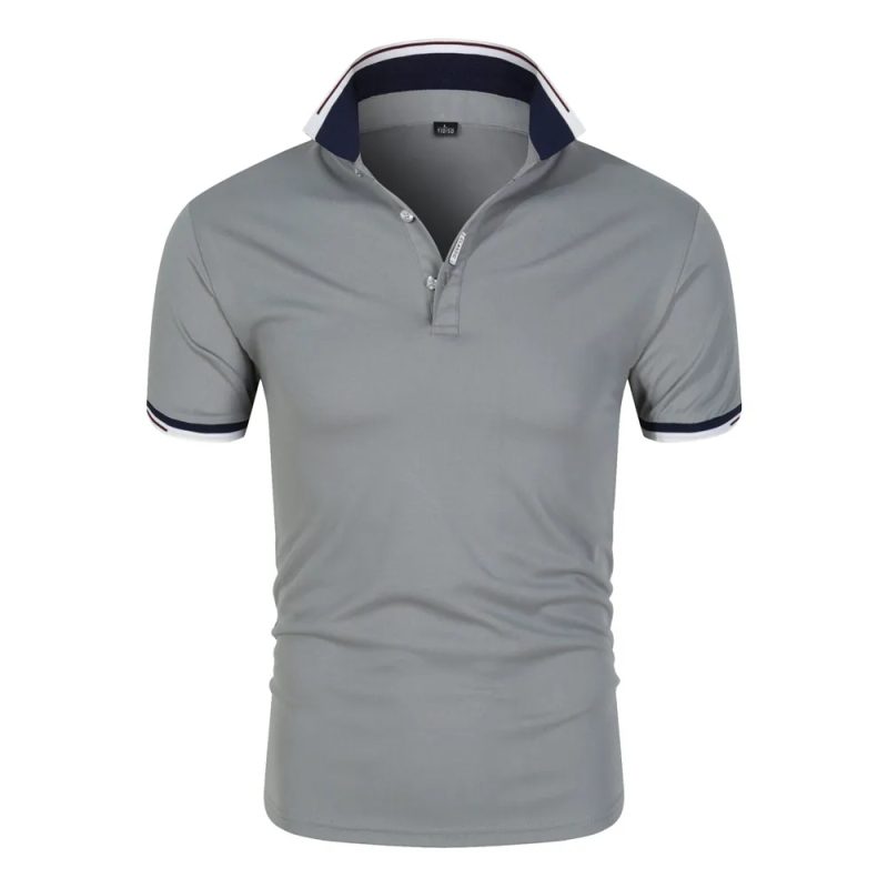 2023 Summer New Men's Casual Short-sleeved Polo Shirt Fashion Lapel T-shirt Breathable Men's Shirt Fashion Street Clothing - Image 8