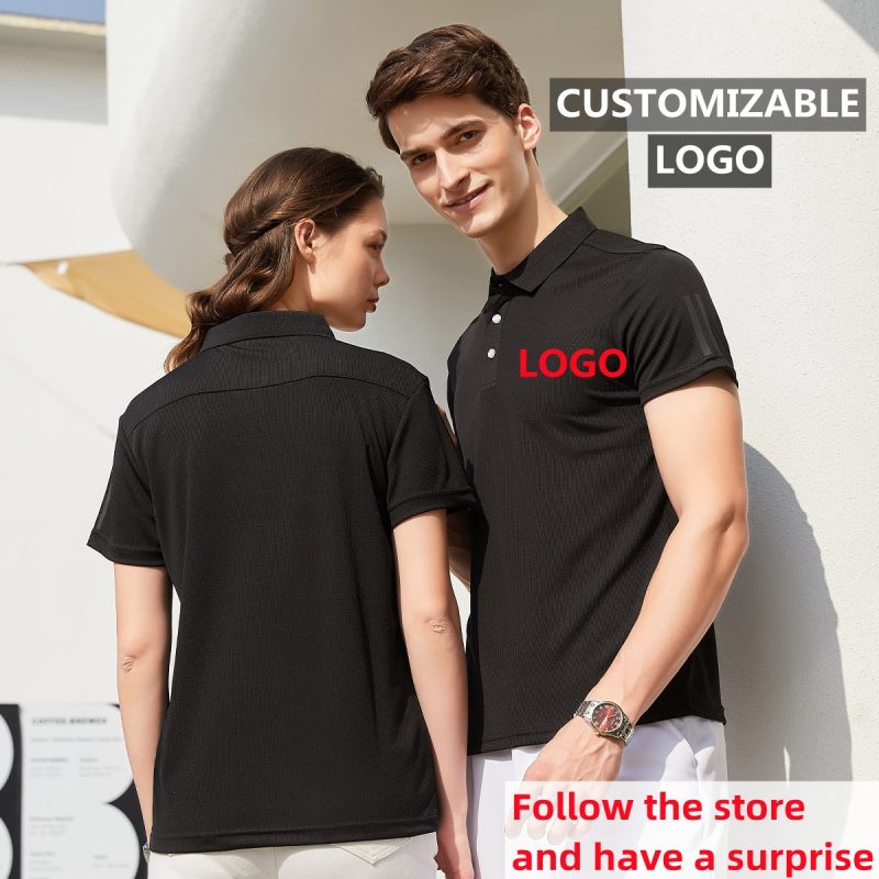 Men's Golf Shirt Luxury Sports Casual Polo Shirt Functional Quick-drying Breathable Lapel Short-sleeved T-shirt for Man Summer - Image 4