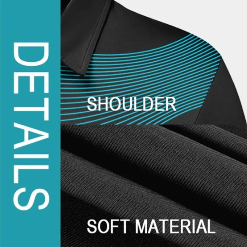 Boutique Striped Pattern Men's Casual Comfortable Custom Short-Sleeved Shirts Men's Golf Shirts Tennis Shirts Men's Clothing - Image 4