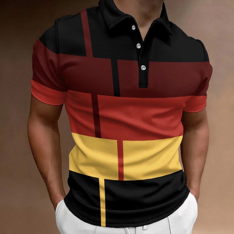 Summer Men 3D Striped Polo Shirt Oversize Short Sleeved T-Shirt Breathable Men's Clothing Casual Sports Street Polo For Men - Image 13