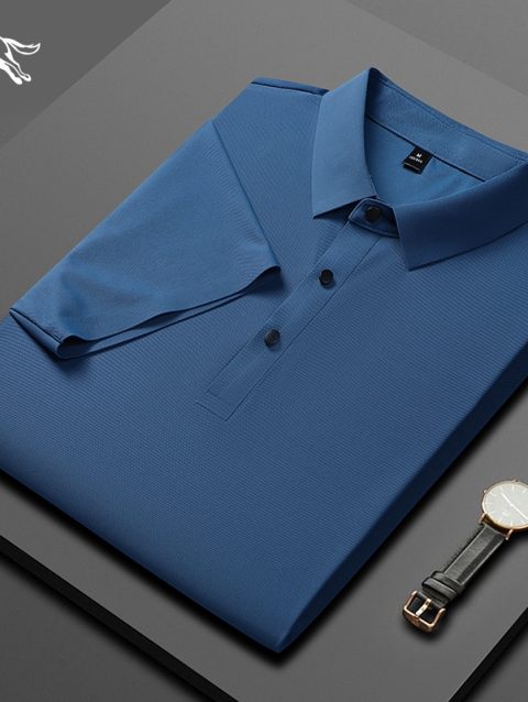 polo shirt men Summer new High quality mens short-sleeved polo shirt Ice silk Men's business casual polo shirt Size M-5XL 8888