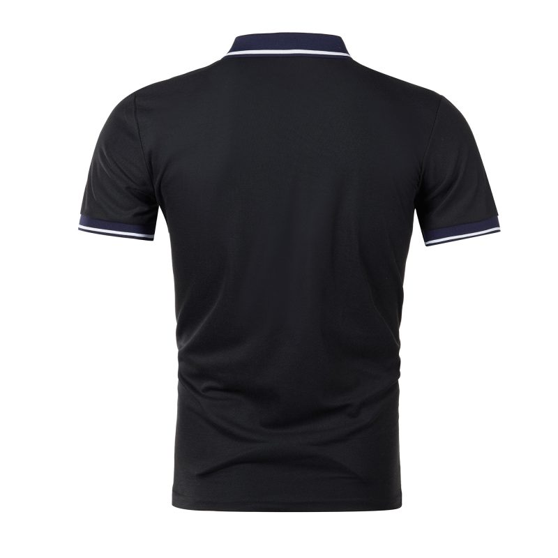 Men's summer casual fashion polo shirt short sleeve men's short sleeve color lapel top T-shirt short sleeve lapel fashion - Image 2