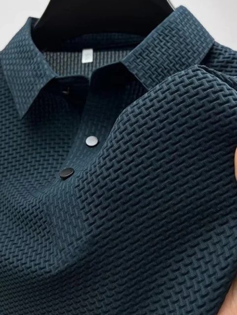 Brand Clothes Summer New Men's Short Sleeve T-shirt Ice Silk Cool and Breathable POLO Shirt Business Casual Sweat-absorbing Top