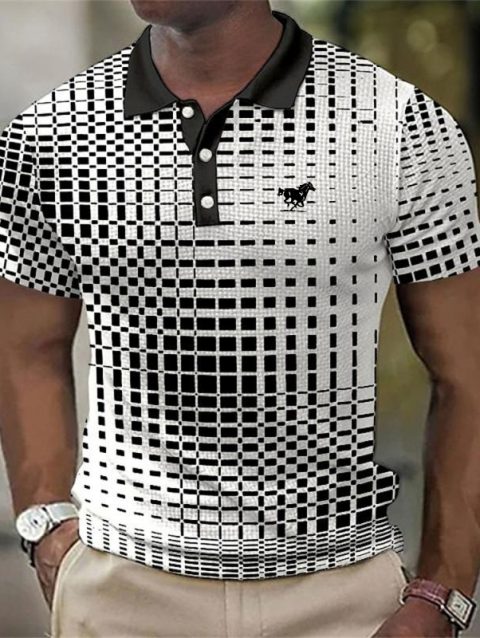New Trending Men Summer Short Sleeve Fashion Casual Polo Shirt .