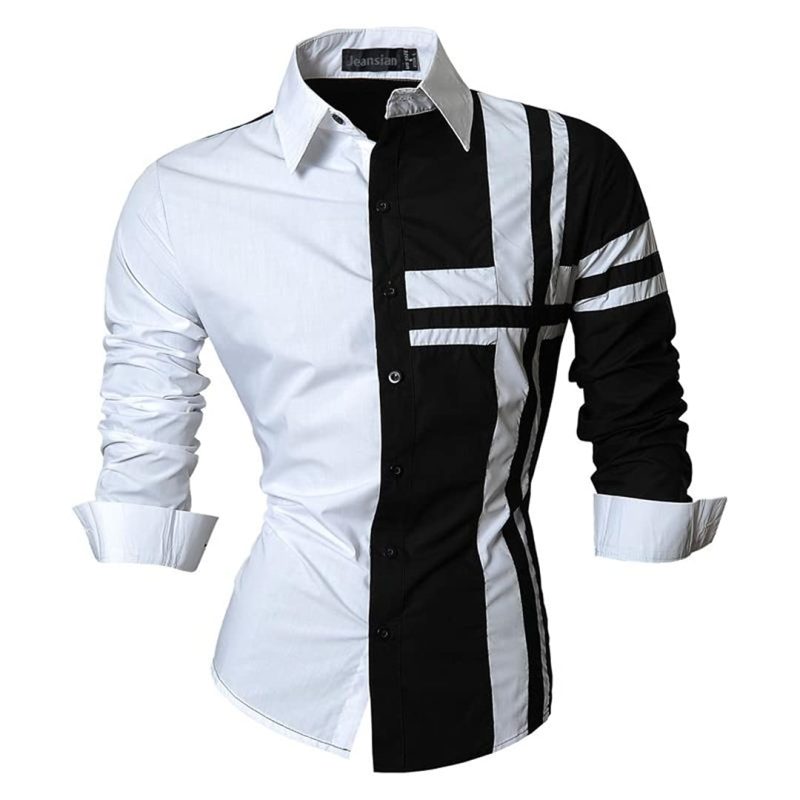 Men's retro red cross pattern shirt 3D simple all-match printed long-sleeved shirt men's casual fashion hip-hop neutral clothing - Image 4