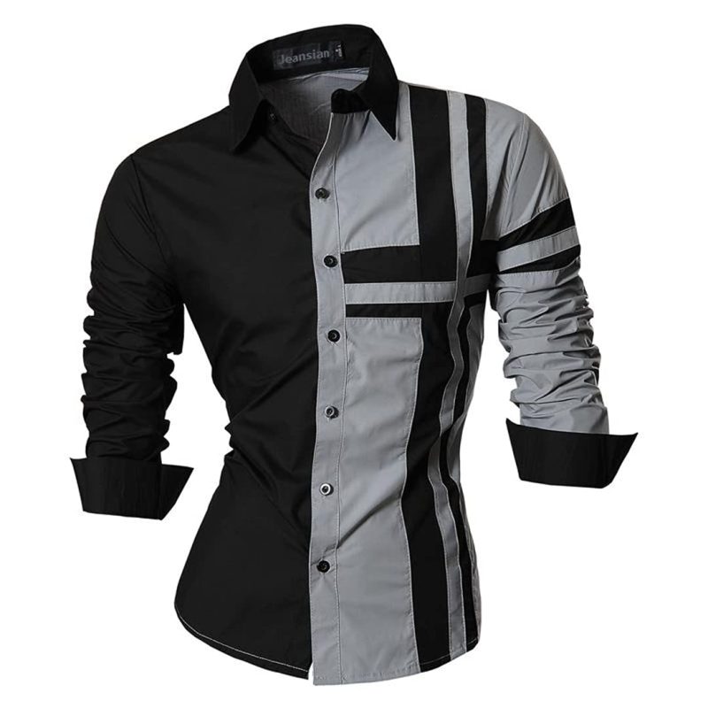 Men's retro red cross pattern shirt 3D simple all-match printed long-sleeved shirt men's casual fashion hip-hop neutral clothing - Image 5