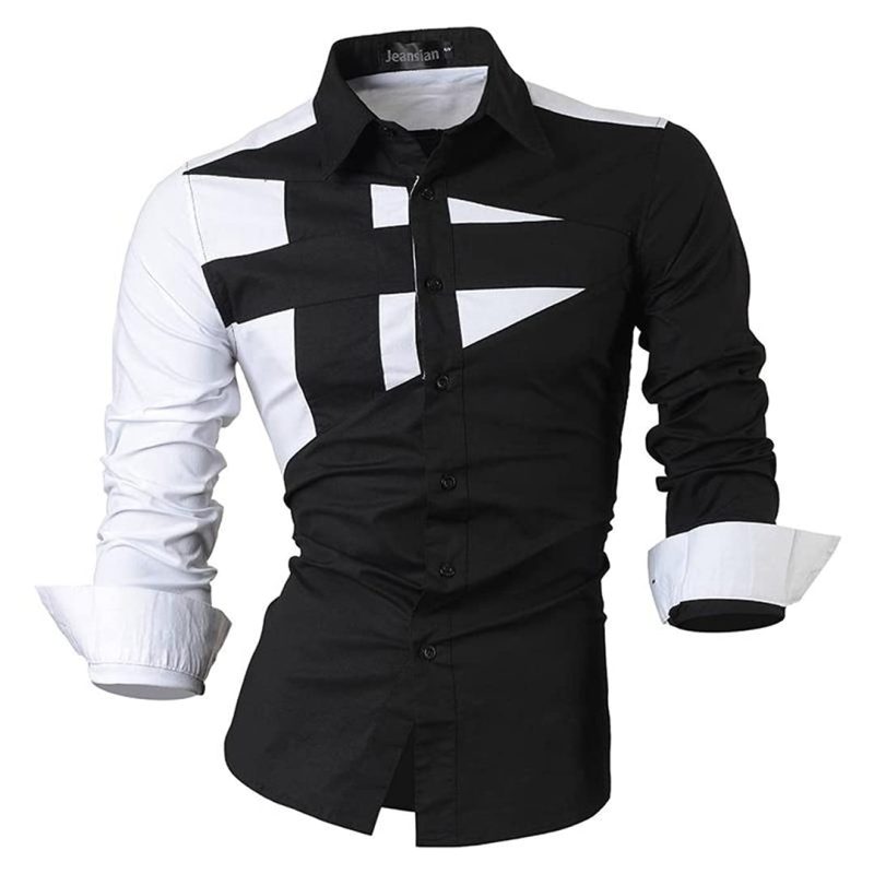 Men's retro red cross pattern shirt 3D simple all-match printed long-sleeved shirt men's casual fashion hip-hop neutral clothing - Image 8