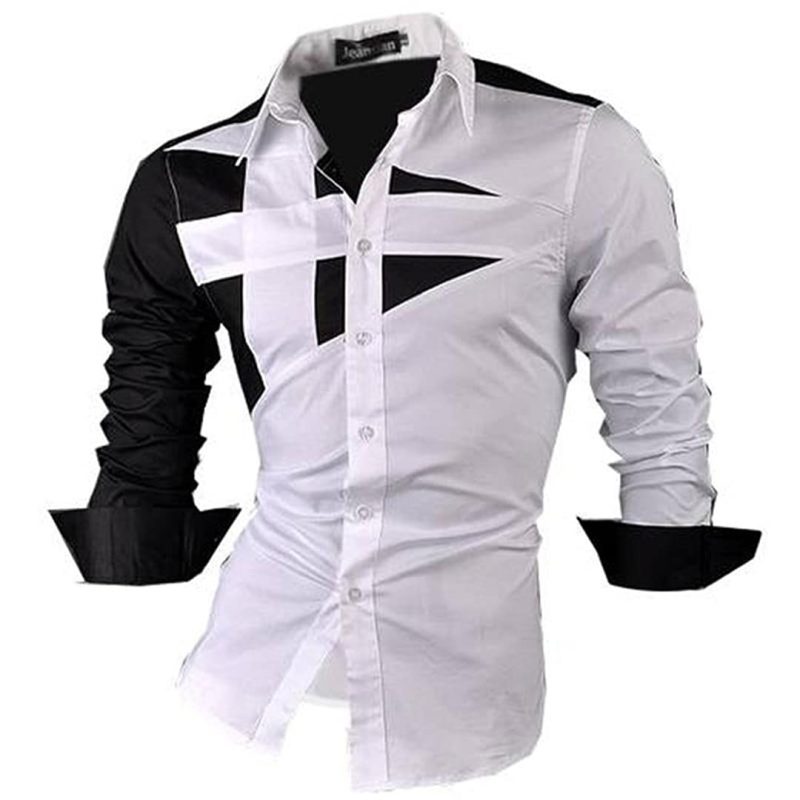 Men's retro red cross pattern shirt 3D simple all-match printed long-sleeved shirt men's casual fashion hip-hop neutral clothing - Image 9