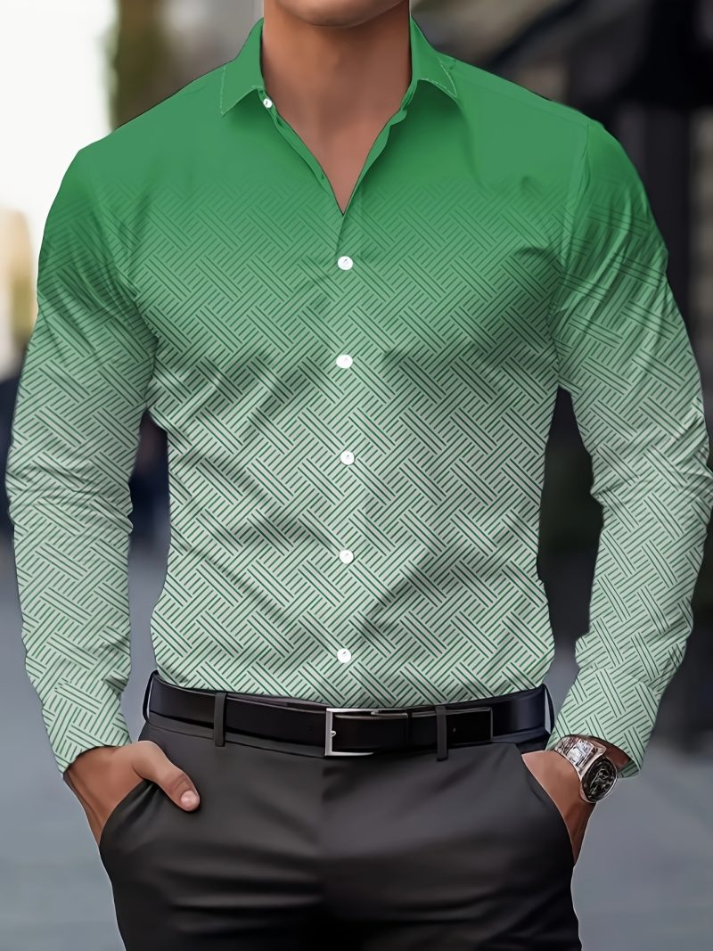 Suit shirt pink black white casual outdoor solid color striped comfortable soft lapel men's tops office plus size 2024 - Image 23