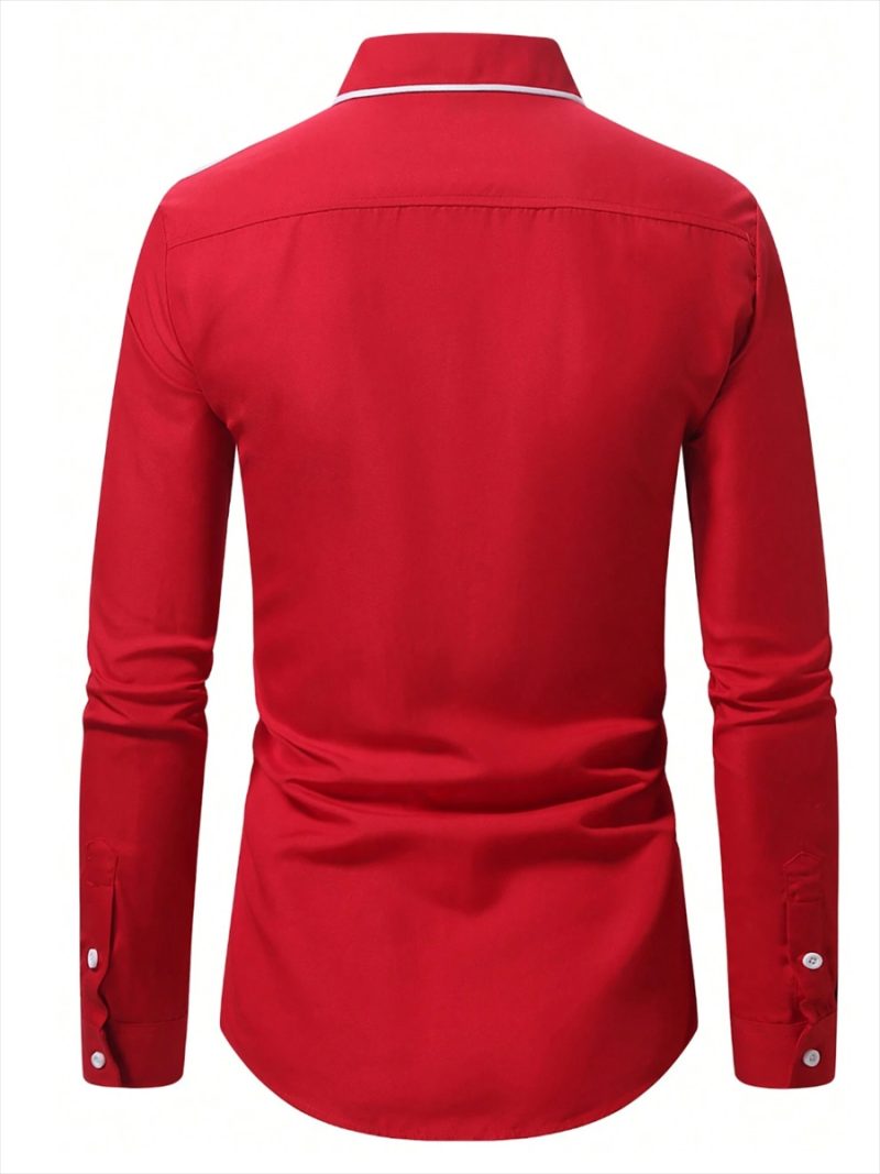 2024 Fashion Lapel Long Sleeve Men's Shirt Simple Casual Men's Street Dance Shirt European Size 5XL Fast Shipping Printed Shirt - Image 5