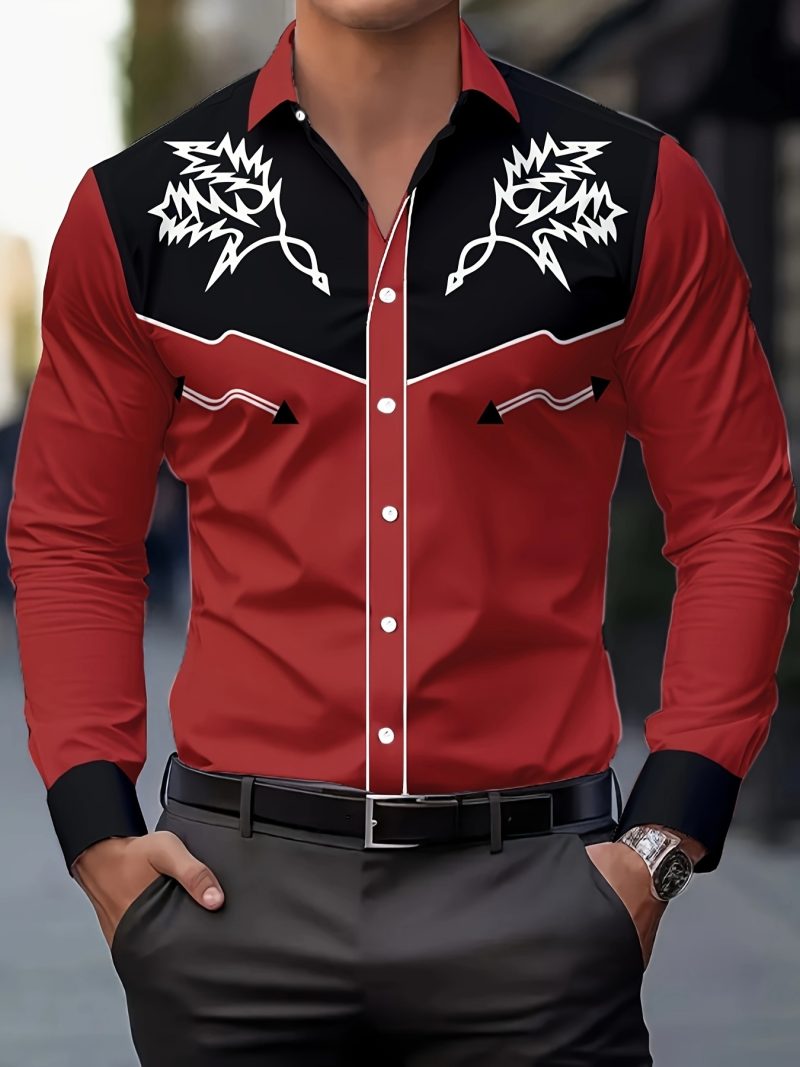 2024 Fashion Lapel Long Sleeve Men's Shirt Simple Casual Men's Street Dance Shirt European Size 5XL Fast Shipping Printed Shirt - Image 11