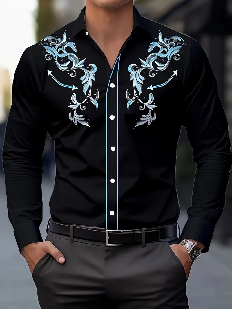 2024 Fashion Lapel Long Sleeve Men's Shirt Simple Casual Men's Street Dance Shirt European Size 5XL Fast Shipping Printed Shirt - Image 13